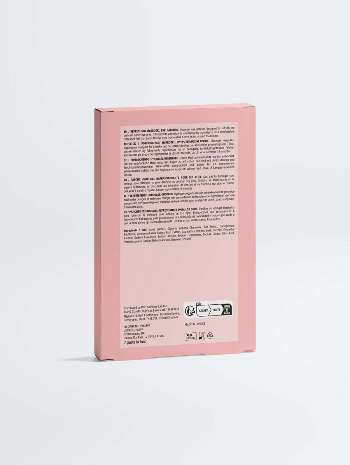 Anti-Fatigue Hydrogel Eye Patches