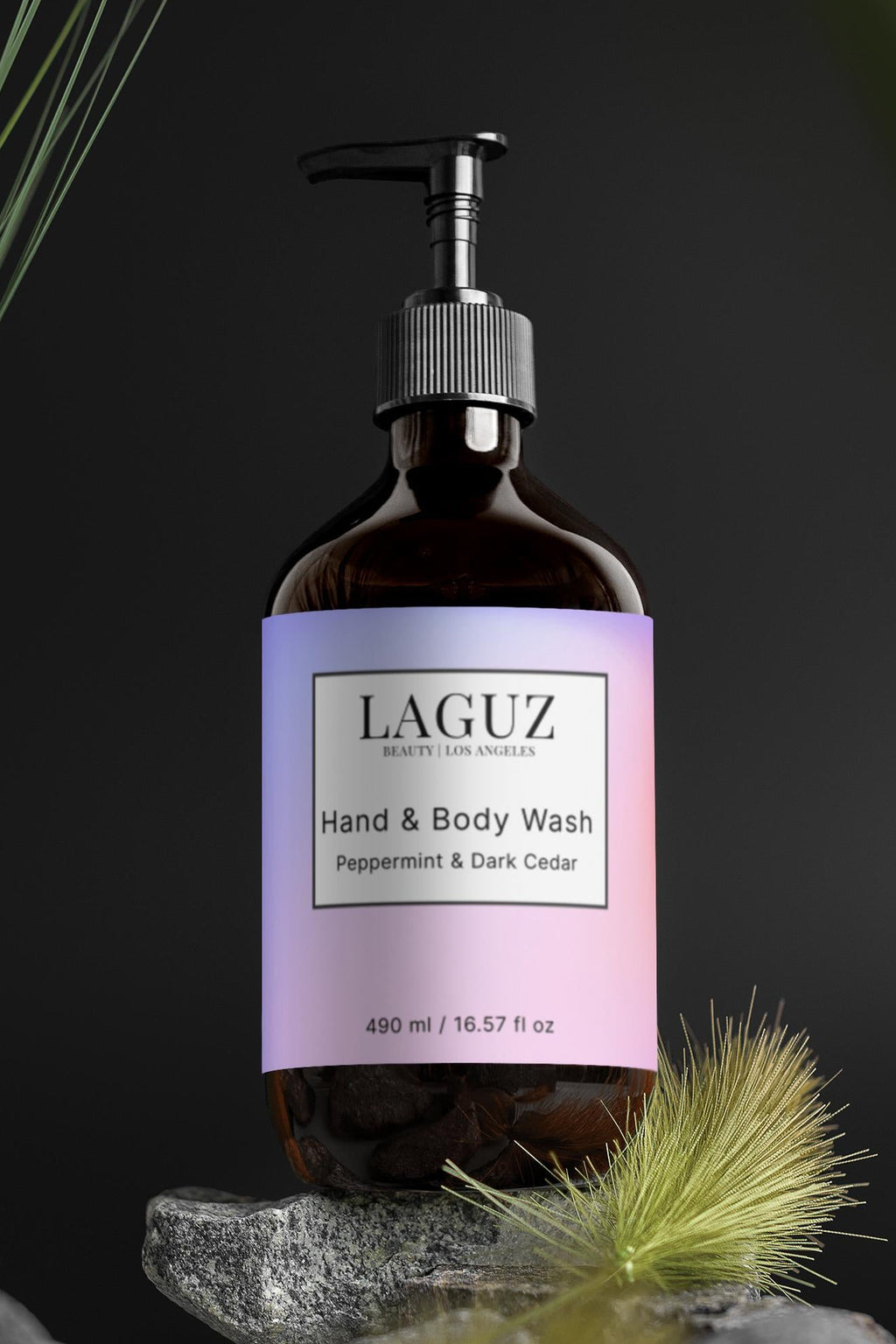 Hand & Body Wash, Peppermint & Dark Cedar